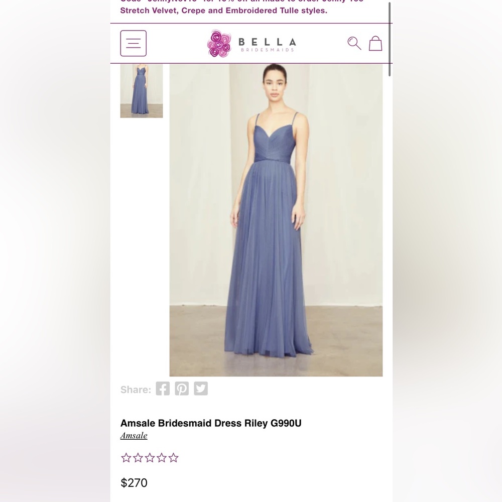 Amsale Bridesmaids Dress Riley G990U - Color: Latte